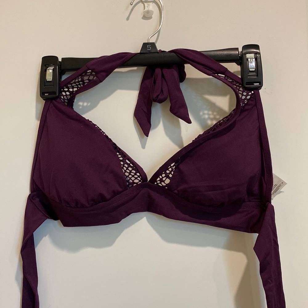 Purple swimsuit top